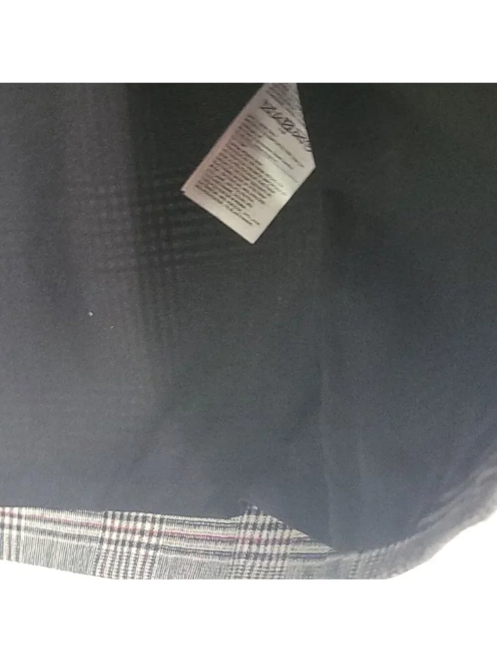 Banana Republic Plaid A-Line Skirt Sz 14 Side Button Wool Blend Black White Red - Picture 9 of 10